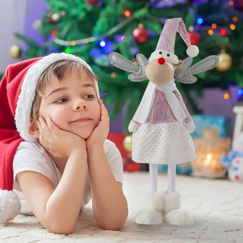 Рождественские стоячие куклы, рождественская плюшевая кукла с длинными ножками, зимний декор, праздничная фигурка для стола, Рождества 
Рождественские стоячие куклы, рождественская плюшевая кукла с длинными ножками, зимний декор, праздничная фигурка для стола, Рождества