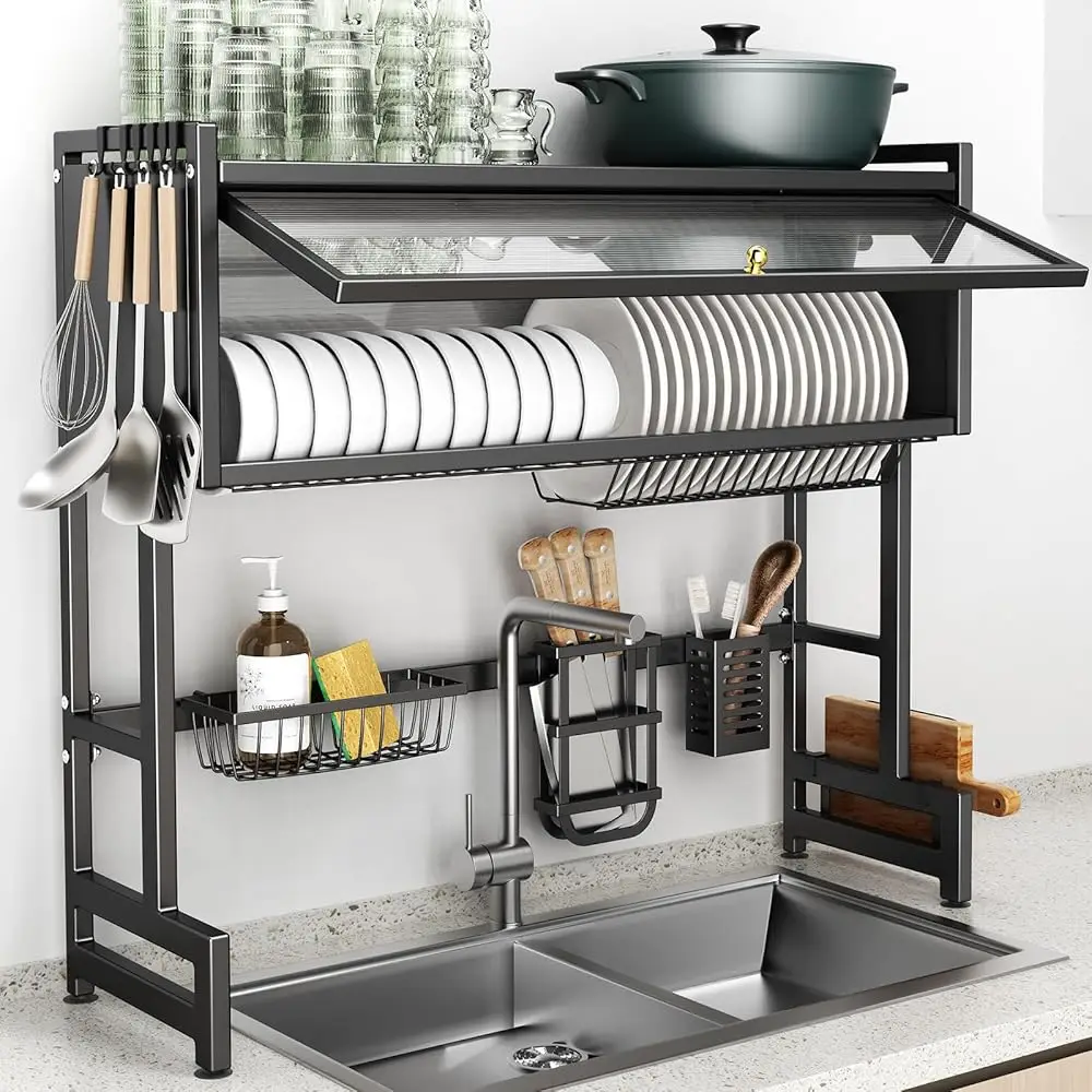 Free ShippingOver The Sink Dish Drainer Drying Rack 3 Tiers with Cover, Keep Kitchen Sink Shlef Organized Space-Saving Dish Dryi
Free ShippingOver The Sink Dish Drainer Drying Rack 3 Tiers with Cover, Keep Kitchen Sink Shlef Organized Space-Saving Dish Dryi