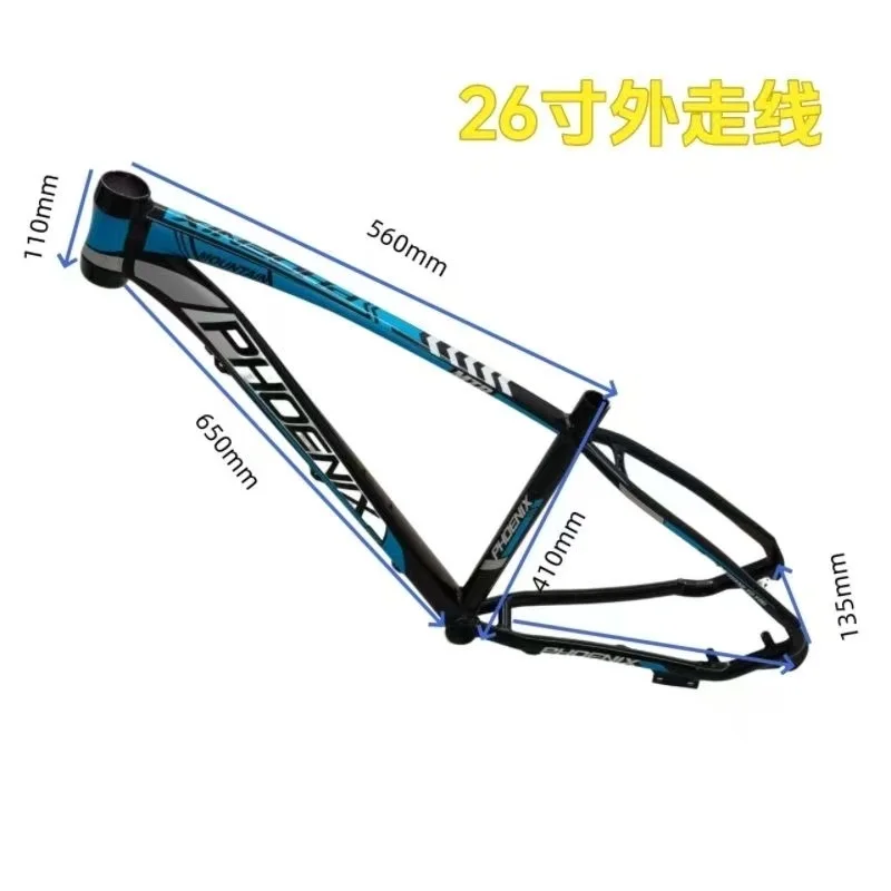 26 Inch Bicycle Frame Made Of Aluminum Alloy Material With External Cable Disc Brake MTB Mountain Bike Frame Rear Fork 135MM
26 Inch Bicycle Frame Made Of Aluminum Alloy Material With External Cable Disc Brake MTB Mountain Bike Frame Rear Fork 135MM