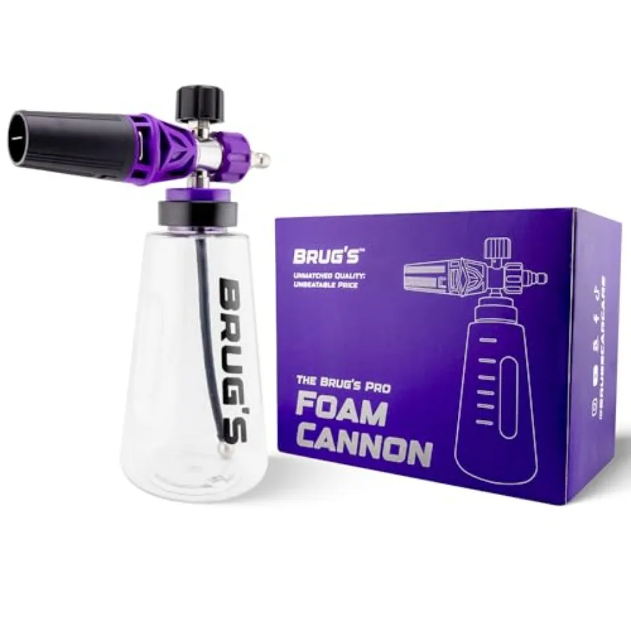 Professional car wash foam gun for pressure washer: Pro Foam Cannon Clear Edition V2, foam cannon with adjustable spray blaster
Professional car wash foam gun for pressure washer: Pro Foam Cannon Clear Edition V2, foam cannon with adjustable spray blaster