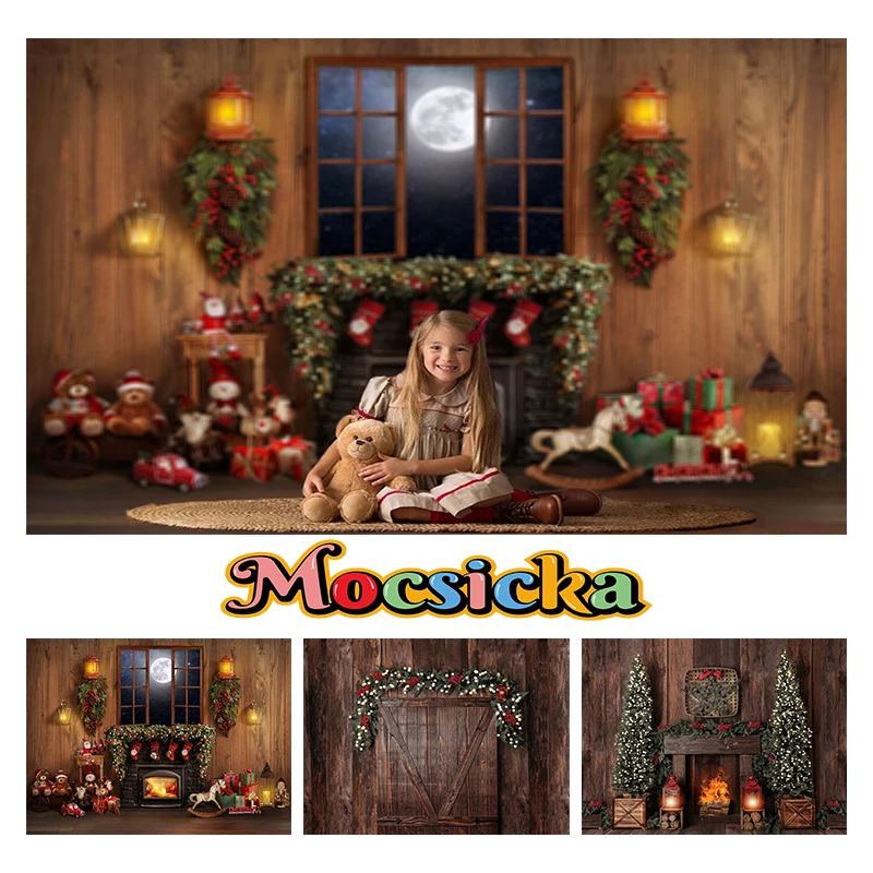 Mocsicka Christmas Decoration Photography Background Xmas Tree Teddy Bear Wooden House Lamp Fireplace Gifts Photo Backdrop Props
Mocsicka Christmas Decoration Photography Background Xmas Tree Teddy Bear Wooden House Lamp Fireplace Gifts Photo Backdrop Props
