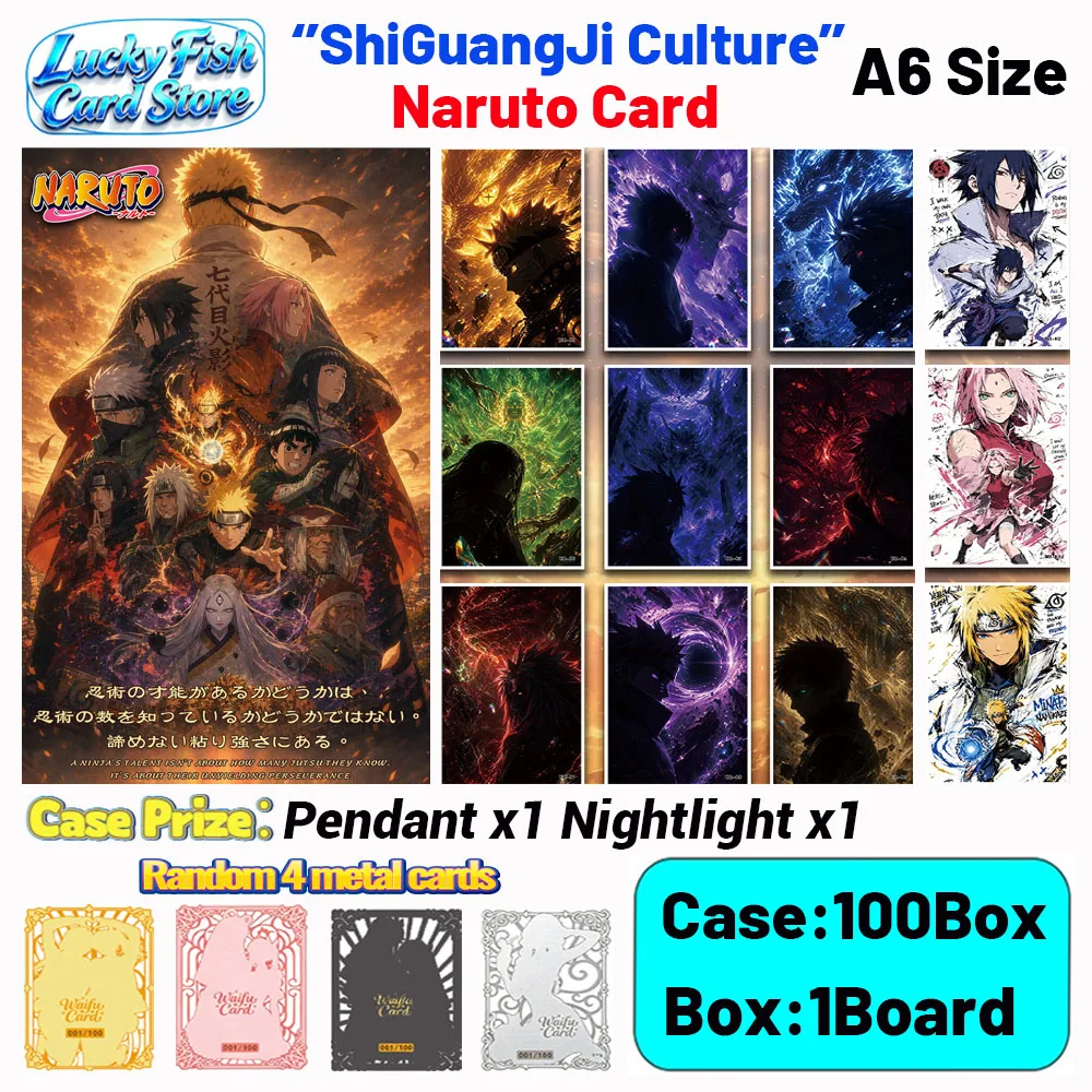 Wholesale 2026 New ShiGuangJi Culture Naruto Card A6 Size Acrylic Board Color Paper Anime Hobby Gifts
Wholesale 2026 New ShiGuangJi Culture Naruto Card A6 Size Acrylic Board Color Paper Anime Hobby Gifts