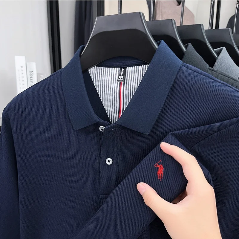 High quality Spring and Autumn New 100% Cotton Fashion Men's Brand Paul Exquisite Embroidery Polo Shirt Comfortable Long Sleeve
High quality Spring and Autumn New 100% Cotton Fashion Men's Brand Paul Exquisite Embroidery Polo Shirt Comfortable Long Sleeve