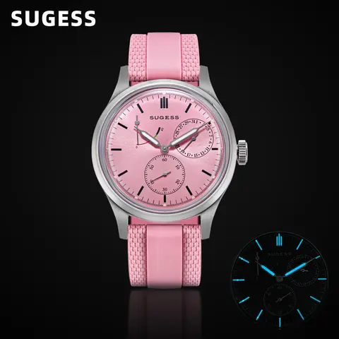 Geneva Stripes Casual Watch Sugess Men Watch Automatic Mechanical ST1787 Movement Ultra Thin Geneva Stripes Casual Colorful Woman Wristwatches S458 New
