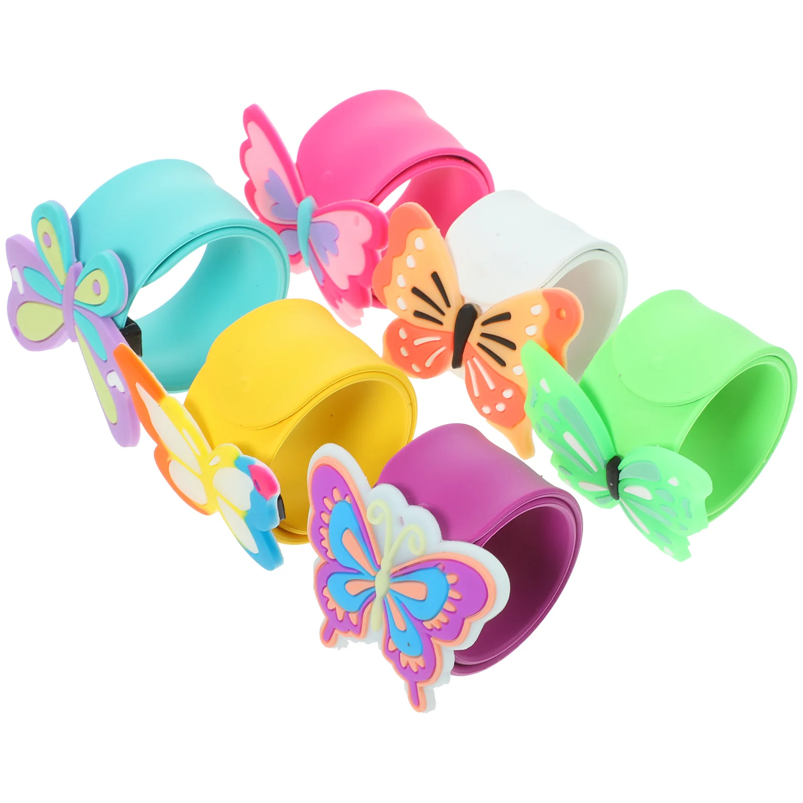 6pcs Silicone Wristbands Butterfly Snap Bracelet For Kids Party Favors Slap Bands Cartoon Party Gifts Decorative Bracelets
6pcs Silicone Wristbands Butterfly Snap Bracelet For Kids Party Favors Slap Bands Cartoon Party Gifts Decorative Bracelets