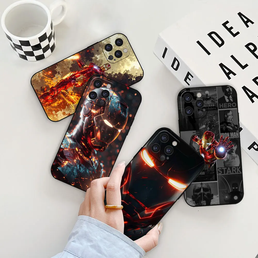 Marvel Iron Man Avengers Phone Case For iPhone 16 15 14 13 12 11 Pro Max Plus Mini Funda Apple 15 16 ProMax Black Silicone Cover
Marvel Iron Man Avengers Phone Case For iPhone 16 15 14 13 12 11 Pro Max Plus Mini Funda Apple 15 16 ProMax Black Silicone Cover
