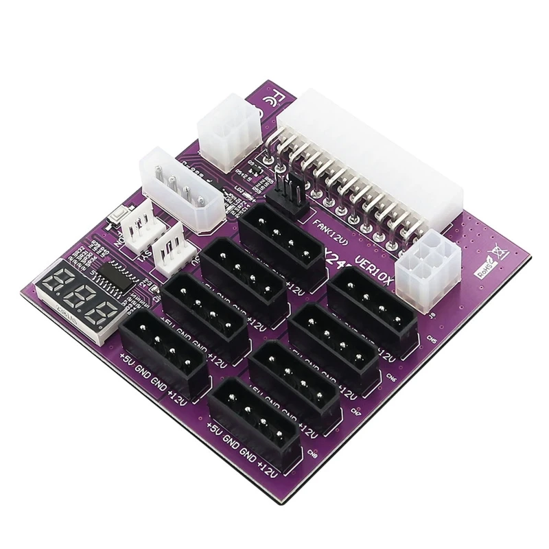 2 Ports 6 Pin and 8 Ports 4 Pin ATX 24Pin 800W ETH Mining GPU/PSU Power Supply Breakout Board Adapter 12V for Miner
2 Ports 6 Pin and 8 Ports 4 Pin ATX 24Pin 800W ETH Mining GPU/PSU Power Supply Breakout Board Adapter 12V for Miner