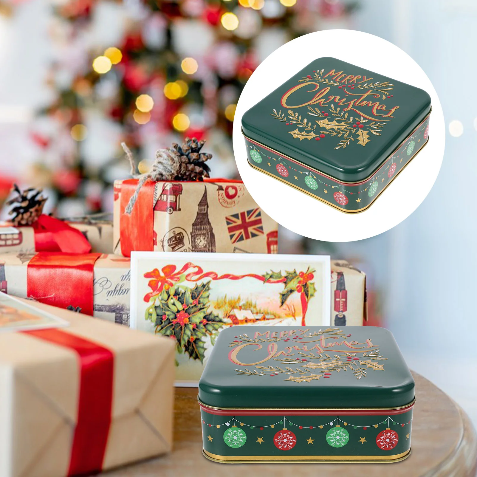 Holiday Cookies Container Gift Card Tins With Lids Tinplate Christmas Treat Green Storage Containers
Holiday Cookies Container Gift Card Tins With Lids Tinplate Christmas Treat Green Storage Containers