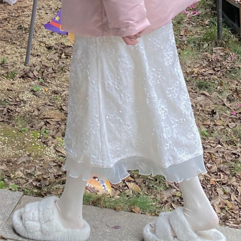 White Long Lace Skirt for Women Girl Midi Skirt Kawaii Cute Summer Fairycore Clothes Fairy Core Vintage Y2k Clothing 2022
White Long Lace Skirt for Women Girl Midi Skirt Kawaii Cute Summer Fairycore Clothes Fairy Core Vintage Y2k Clothing 2022