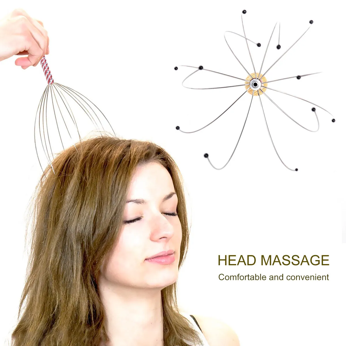 5Pcs Scalp Massager Ergonomic Wooden Handle Lightweight Steel Core Deep Relaxation Trigger Point Head Scratcher for Stress
5Pcs Scalp Massager Ergonomic Wooden Handle Lightweight Steel Core Deep Relaxation Trigger Point Head Scratcher for Stress