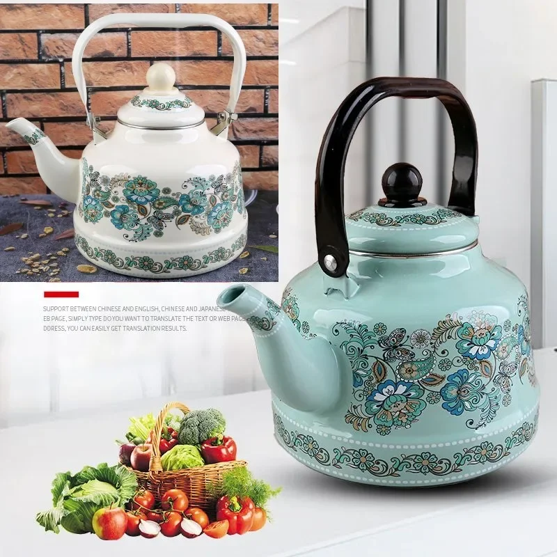 3.3/4.2L Large Capacity Vintage Elegant Kitchen Household Milk Tea Enamel Teapot Kettle Induction Cooker Gas Cooker Universal
3.3/4.2L Large Capacity Vintage Elegant Kitchen Household Milk Tea Enamel Teapot Kettle Induction Cooker Gas Cooker Universal