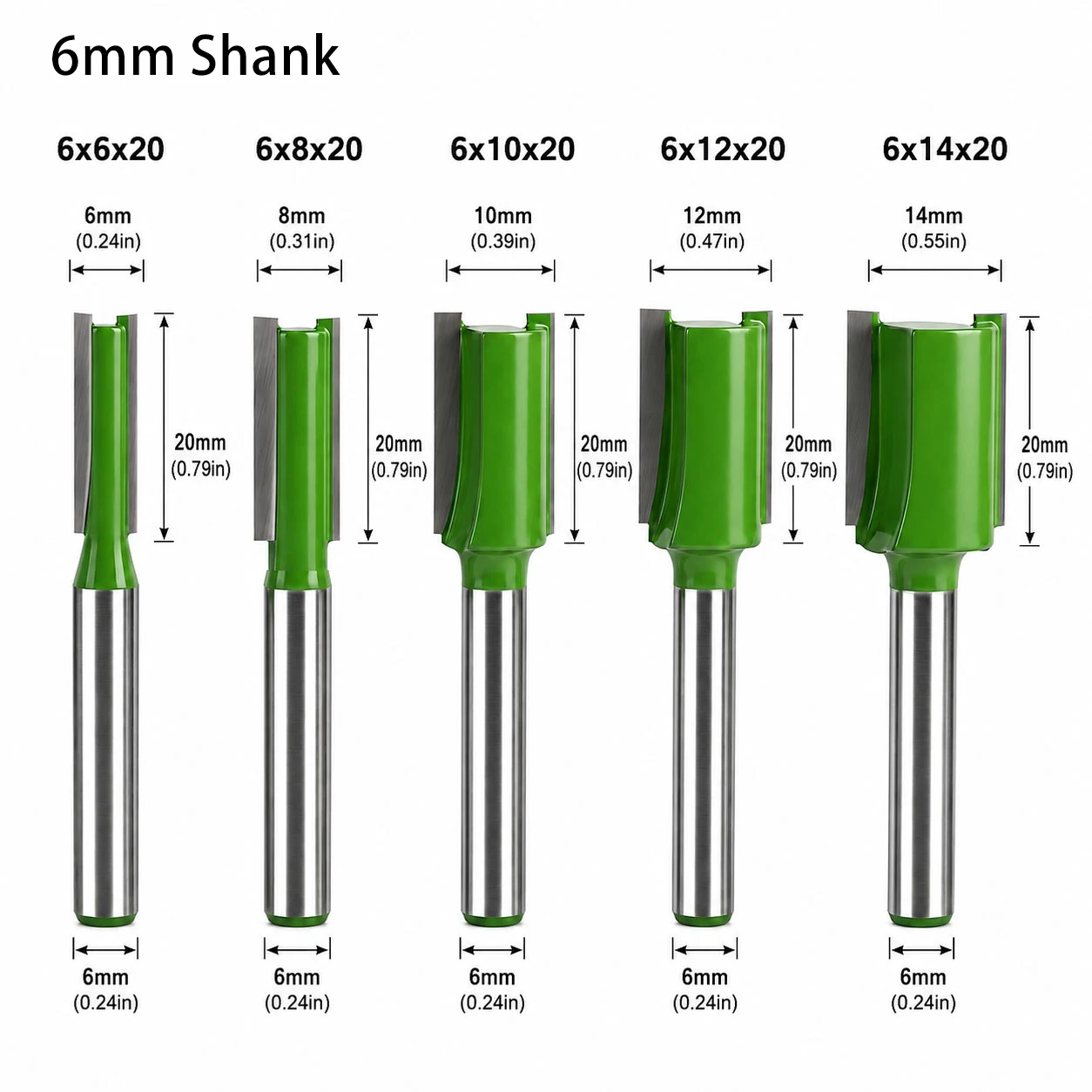 6mm Shank Grooving Straight Wood Router Bit Trimmer Wood Straight Notch Cutting And Base Surface Trimming Work Milling Cutter
6mm Shank Grooving Straight Wood Router Bit Trimmer Wood Straight Notch Cutting And Base Surface Trimming Work Milling Cutter