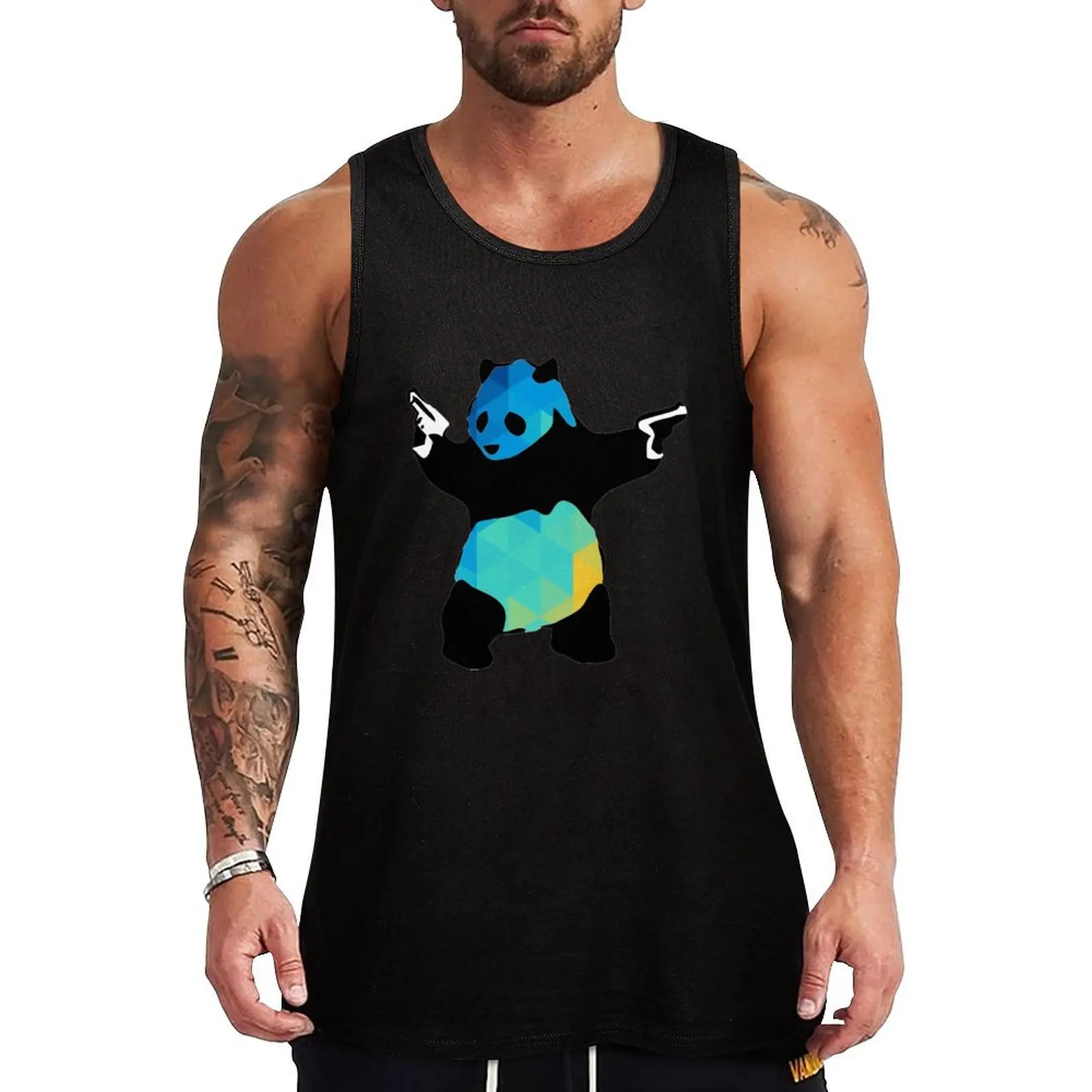 Bansky Panda Guns Abstract Polygon Multi Color Cubism Tank Top Utility Tank Top Workwear Casual Sleeveless Top
Bansky Panda Guns Abstract Polygon Multi Color Cubism Tank Top Utility Tank Top Workwear Casual Sleeveless Top