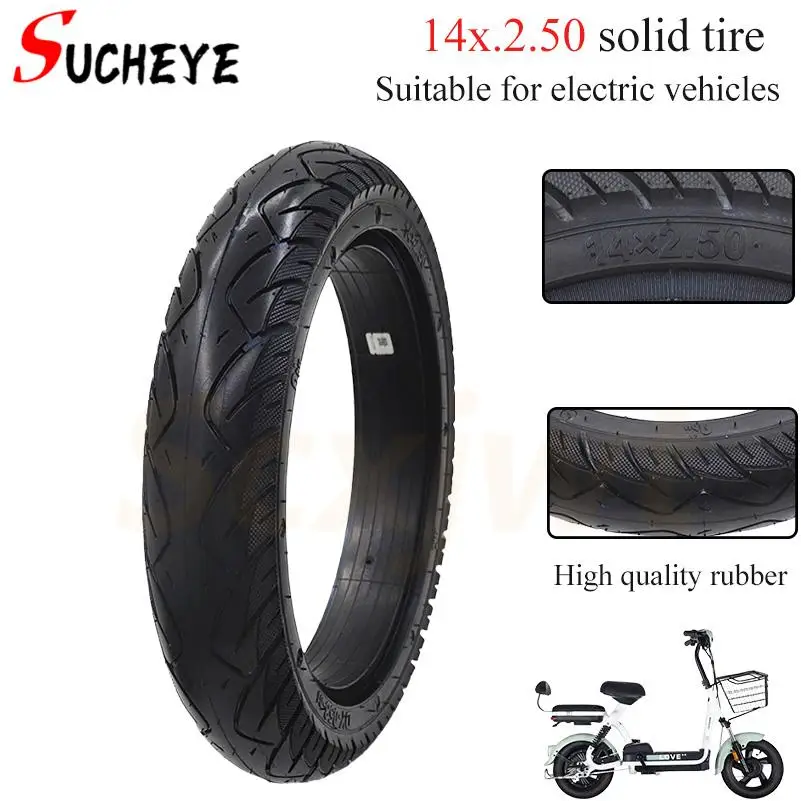 14X2.50 Solid Tire (bold) for Electric Vehicles Bike Non-inflatable Elastic Tires Explosion-proof and Stab-proof
14X2.50 Solid Tire (bold) for Electric Vehicles Bike Non-inflatable Elastic Tires Explosion-proof and Stab-proof
