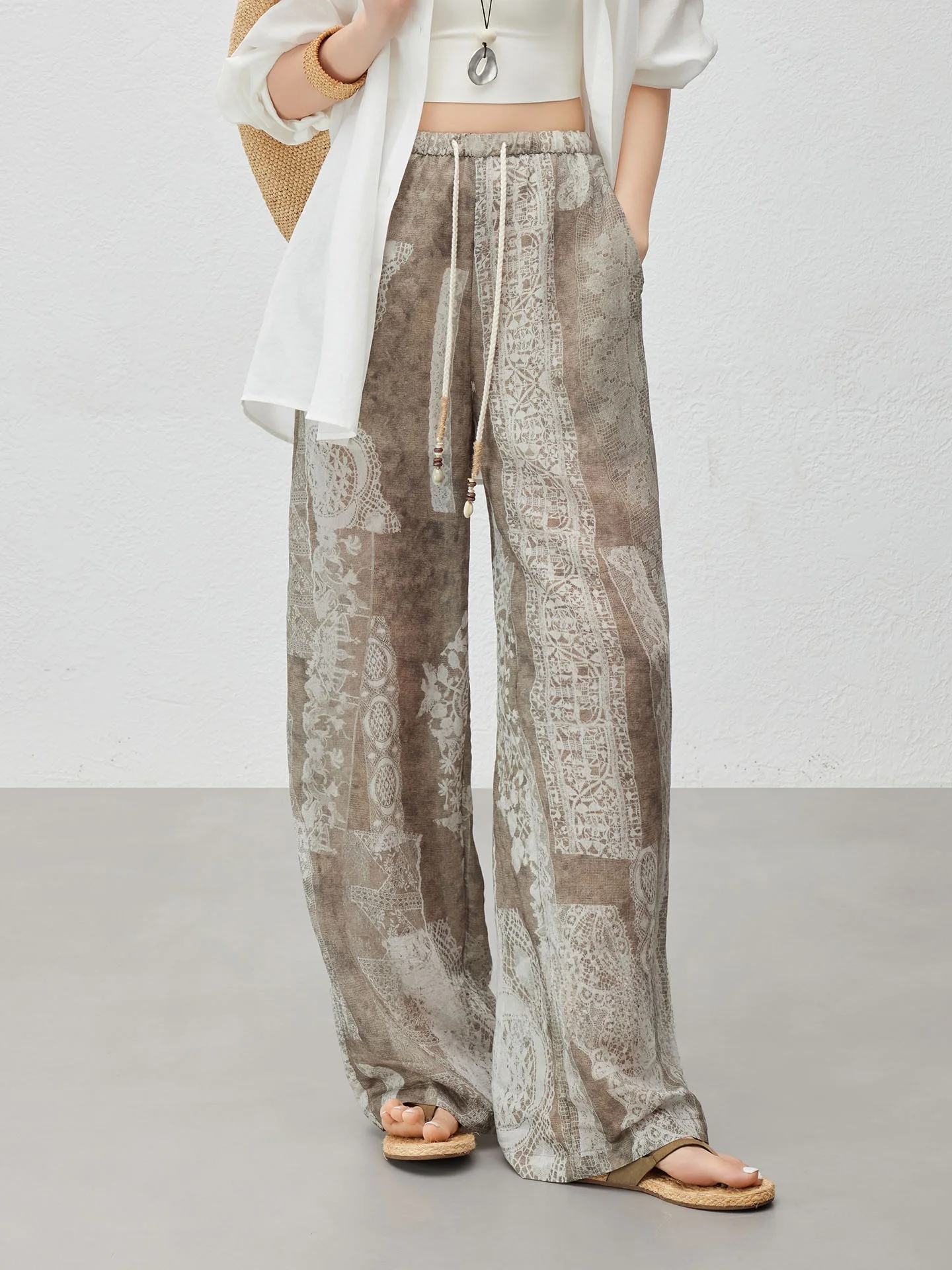 Meiyang Summer Night Casual Pants Silk Lace Print Straight Leg High Waist Wide Leg Loose Fit Polyester Fiber Long Pants
Meiyang Summer Night Casual Pants Silk Lace Print Straight Leg High Waist Wide Leg Loose Fit Polyester Fiber Long Pants