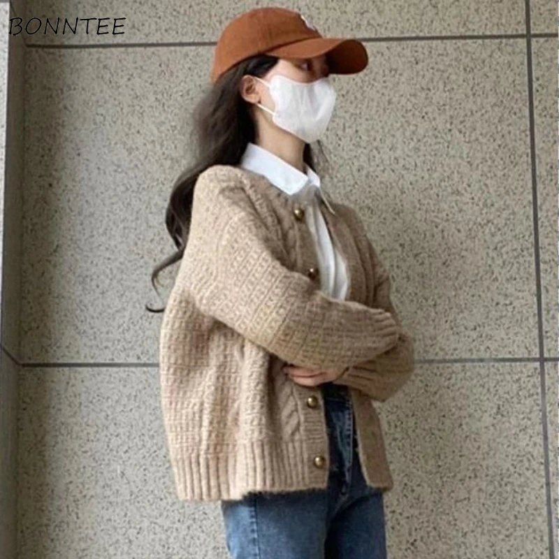 Cardigan Women Autumn Elegant Tender Sweet Simple Solid Prevalent Design Knitting Leisure Students Loose Korean Style Classic
Cardigan Women Autumn Elegant Tender Sweet Simple Solid Prevalent Design Knitting Leisure Students Loose Korean Style Classic