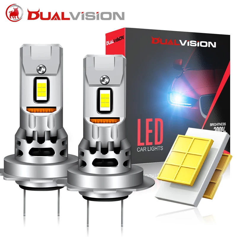 Dualvision H7 LED Headlight Canbus 9054 CSP Chip STG PTF High Low Beam Mini Diode 1: 1 Size Led H7 Automobile Lamp 12V Plug&Play 
Dualvision H7 LED Headlight Canbus 9054 CSP Chip STG PTF High Low Beam Mini Diode 1: 1 Size Led H7 Automobile Lamp 12V Plug&Play