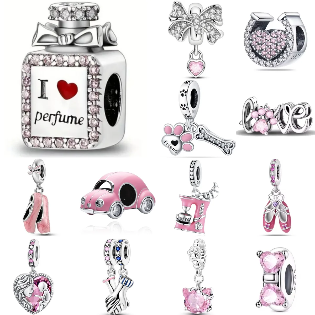 Горячая распродажа: бусины-шармы из стерлингового серебра 925 пробы – розовый флакон духов, лапка, бантик, автомобиль, кошка, пингвин, обувь. Подходят для браслетов и украшений DIY.
Горячая распродажа: бусины-шармы из стерлингового серебра 925 пробы – розовый флакон духов, лапка, бантик, автомобиль, кошка, пингвин, обувь. Подходят для браслетов и украшений DIY.