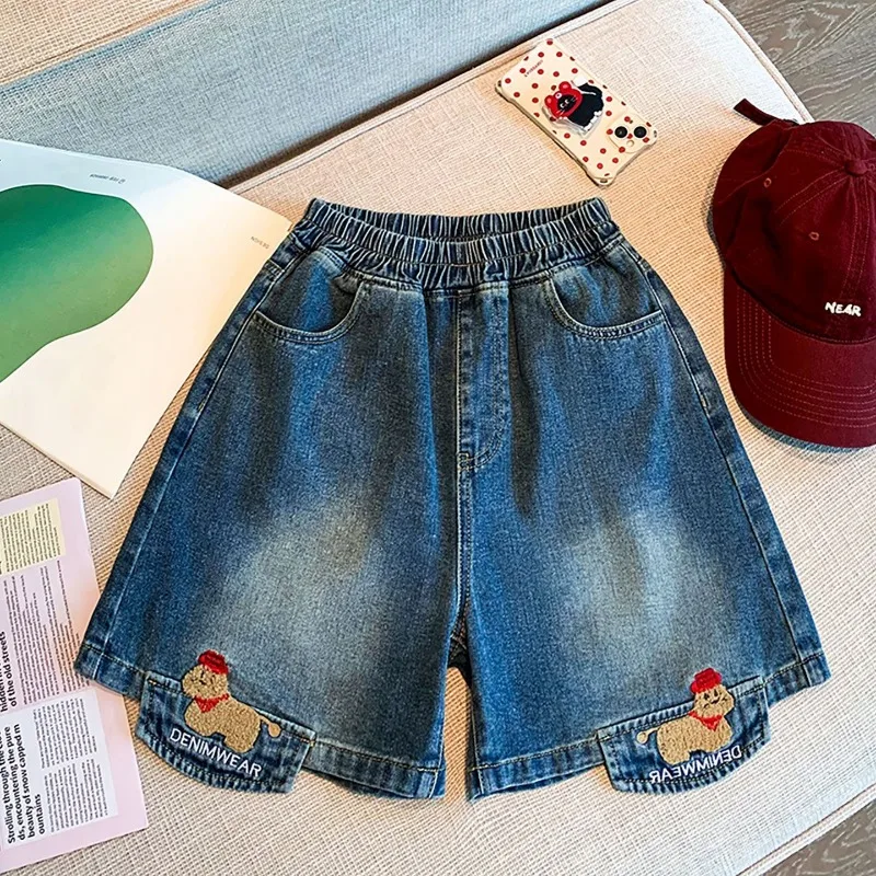 Women's Plus Size Denim Shorts High Waist Loose Wide Leg Cartoon Embroidery Casual Summer Shorts
Women's Plus Size Denim Shorts High Waist Loose Wide Leg Cartoon Embroidery Casual Summer Shorts