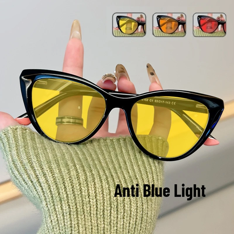 Men Women New Retro Cat's Eye HD Anti-Blue Light Glasses Fashion Orange/Red Lenses Women's Fashion HD Night Vision Glasses
Men Women New Retro Cat's Eye HD Anti-Blue Light Glasses Fashion Orange/Red Lenses Women's Fashion HD Night Vision Glasses