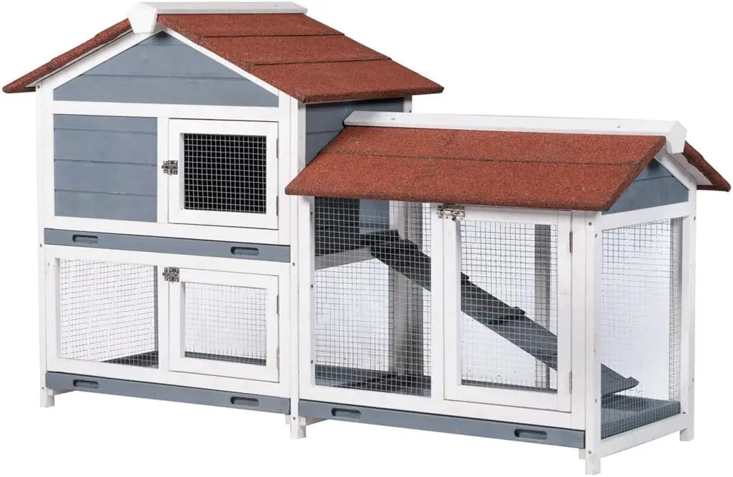 Good Life Two Floors 62" Wooden Outdoor Indoor Roof Waterproof Bunny Hutch Rabbit Cage Guinea Pig Coop PET House for Small to Me
Good Life Two Floors 62" Wooden Outdoor Indoor Roof Waterproof Bunny Hutch Rabbit Cage Guinea Pig Coop PET House for Small to Me