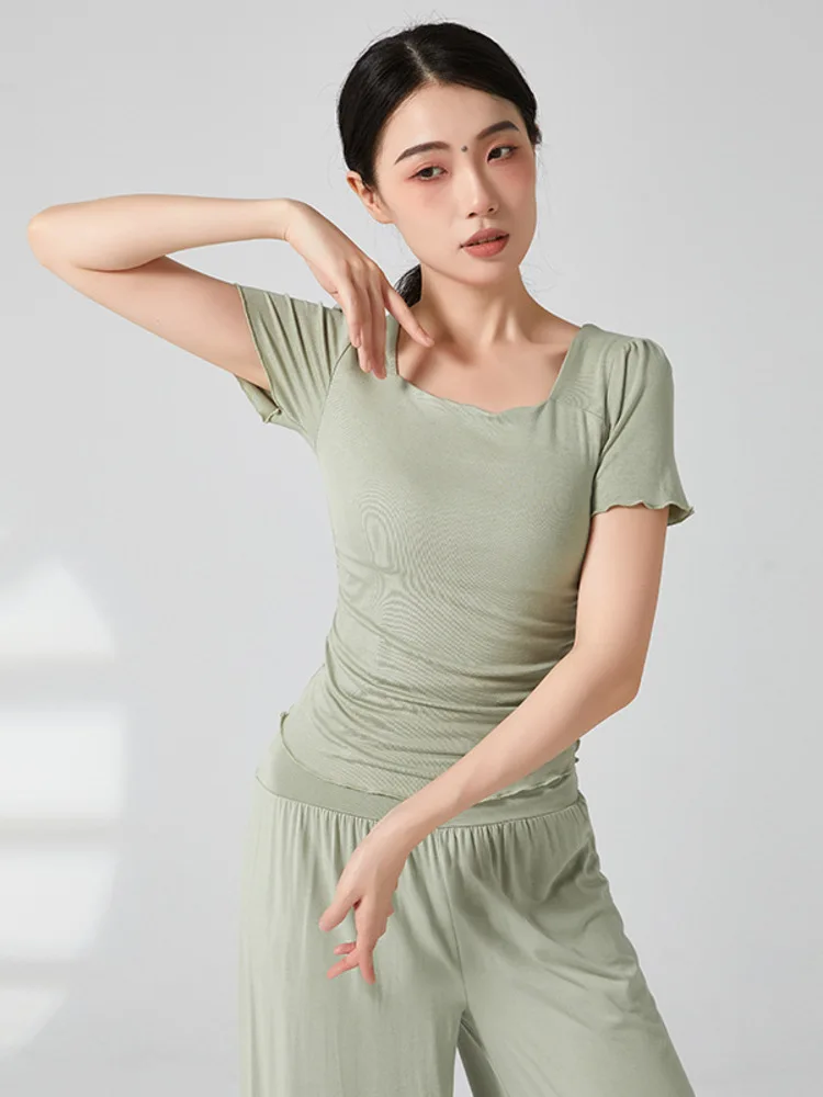 Modern Dance Adult Classical Short Sleeved Ancient Style Top Training Summer Professional Chinese Modern Dance Costume Female
Modern Dance Adult Classical Short Sleeved Ancient Style Top Training Summer Professional Chinese Modern Dance Costume Female