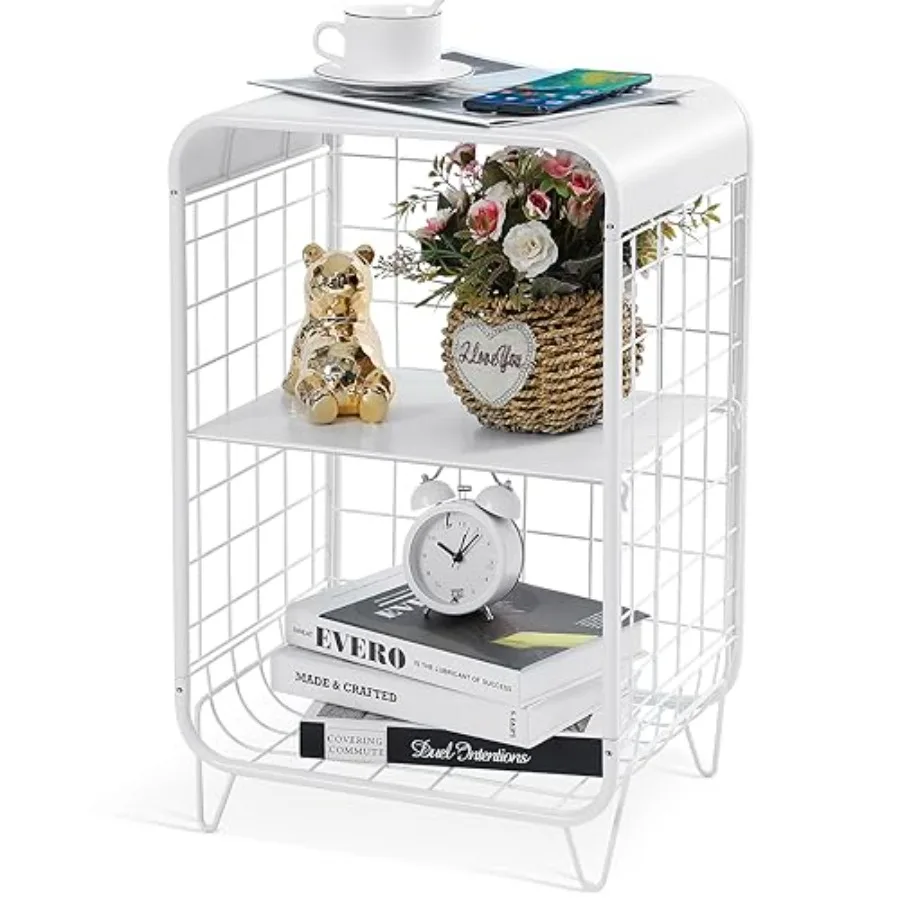 Cute NightstandMetal Side Table 3 Tier End Table with Storage Vintage Bedside Table Girls Bedroom Furniture Coffee Table for Li
Cute NightstandMetal Side Table 3 Tier End Table with Storage Vintage Bedside Table Girls Bedroom Furniture Coffee Table for Li