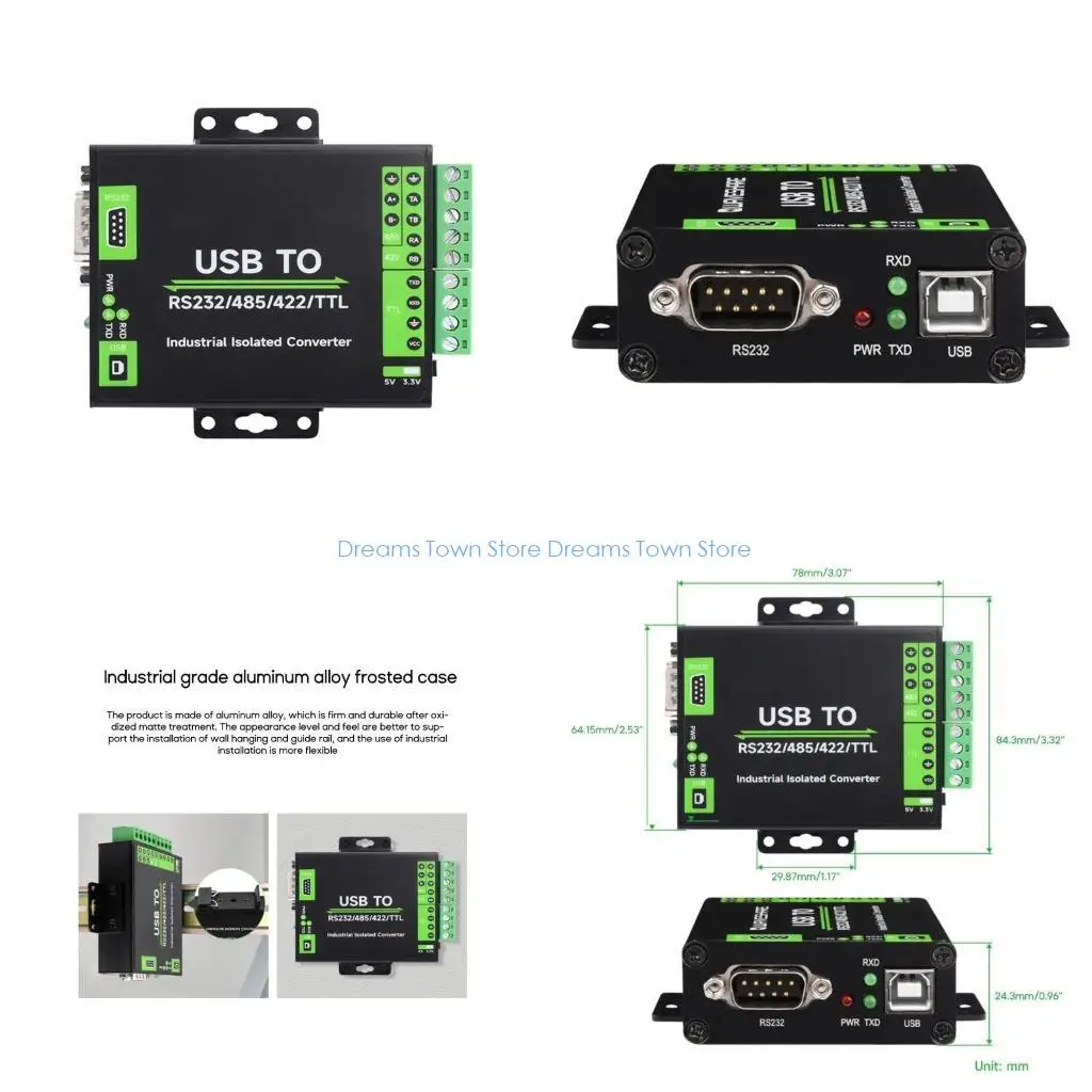 HX6A Isolated Converter with FT232RL Embedded Circuits TVS Diode Adapter
HX6A Isolated Converter with FT232RL Embedded Circuits TVS Diode Adapter