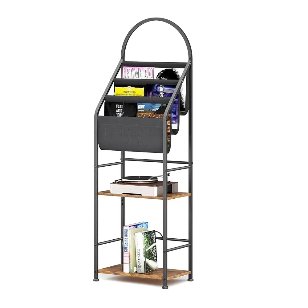 Bookshelf With 3 Tier Vinyl Holder Display Shelf, Record Storage Organizer Ra Cabinet For Book Magazine, Tall Industrial Open
Bookshelf With 3 Tier Vinyl Holder Display Shelf, Record Storage Organizer Ra Cabinet For Book Magazine, Tall Industrial Open