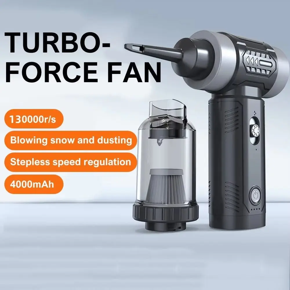 130000RPM Mini Turbo Jet Fan High Speed Brushless Motor Electric Dust Blower Rechargeable Adjustable Speed Handheld Violent Fan
130000RPM Mini Turbo Jet Fan High Speed Brushless Motor Electric Dust Blower Rechargeable Adjustable Speed Handheld Violent Fan