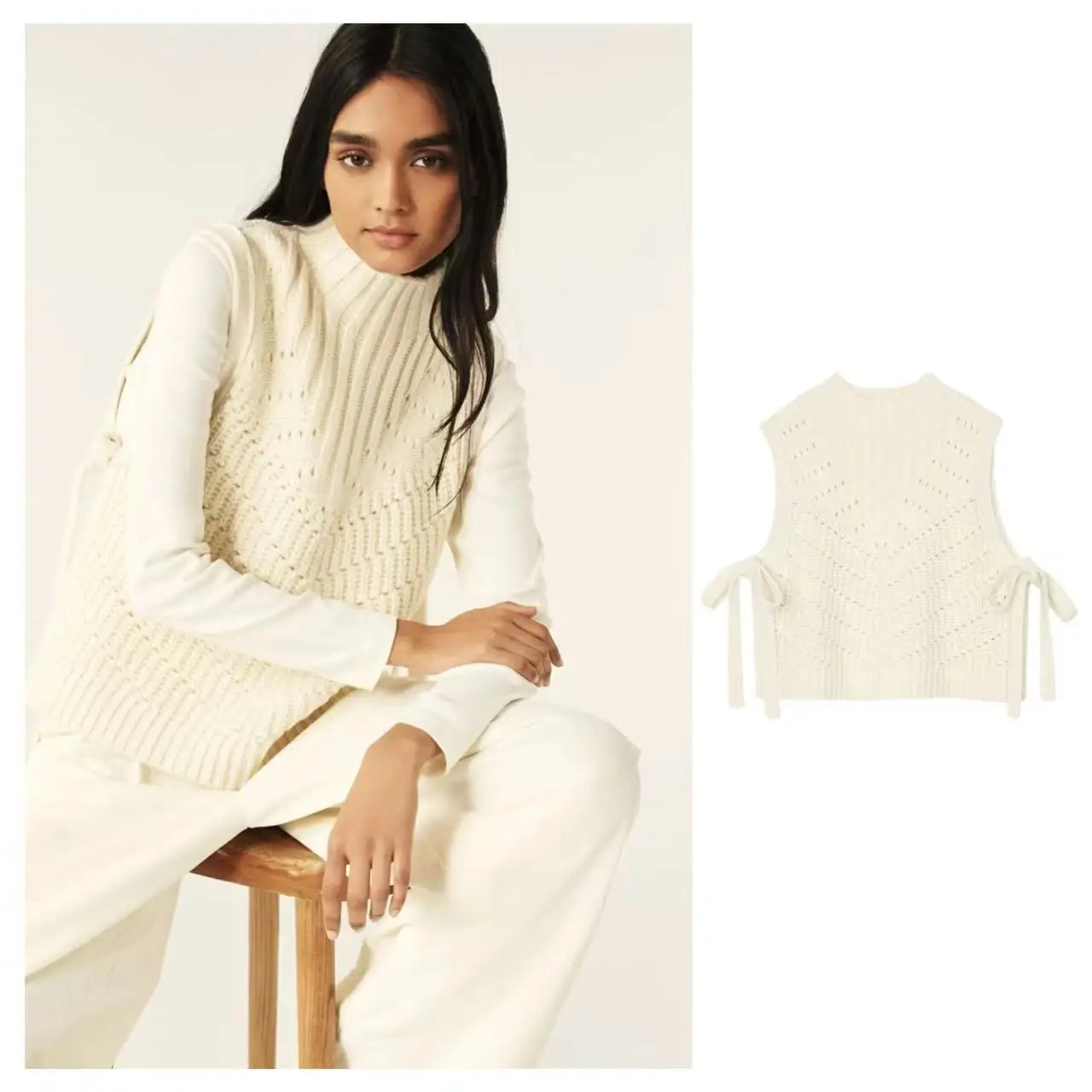 Parisian Gentle Knitted Vest Layering Bloggers Style Soft Woolen No-Sleeve Sweater Commute Simple Loose Fit Knitwear Vest
Parisian Gentle Knitted Vest Layering Bloggers Style Soft Woolen No-Sleeve Sweater Commute Simple Loose Fit Knitwear Vest