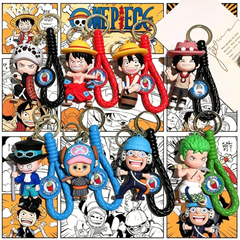 One Piece Braided Wrist Strap 3D Silicone Keychain Anime Luffy Zoro Ace Law Chopper Sabo Bag Charm Wristband Key Ring Set
One Piece Braided Wrist Strap 3D Silicone Keychain Anime Luffy Zoro Ace Law Chopper Sabo Bag Charm Wristband Key Ring Set