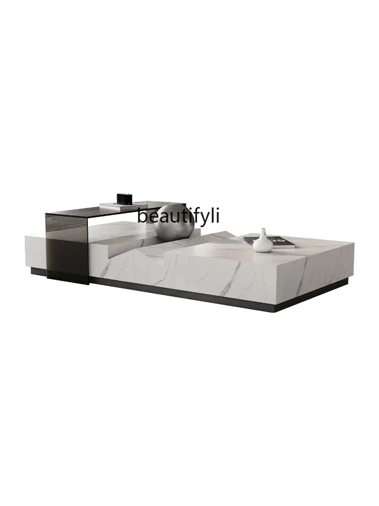 Italian rock slab small apartment living room modern simple coffee table TV cabinet combination
Italian rock slab small apartment living room modern simple coffee table TV cabinet combination