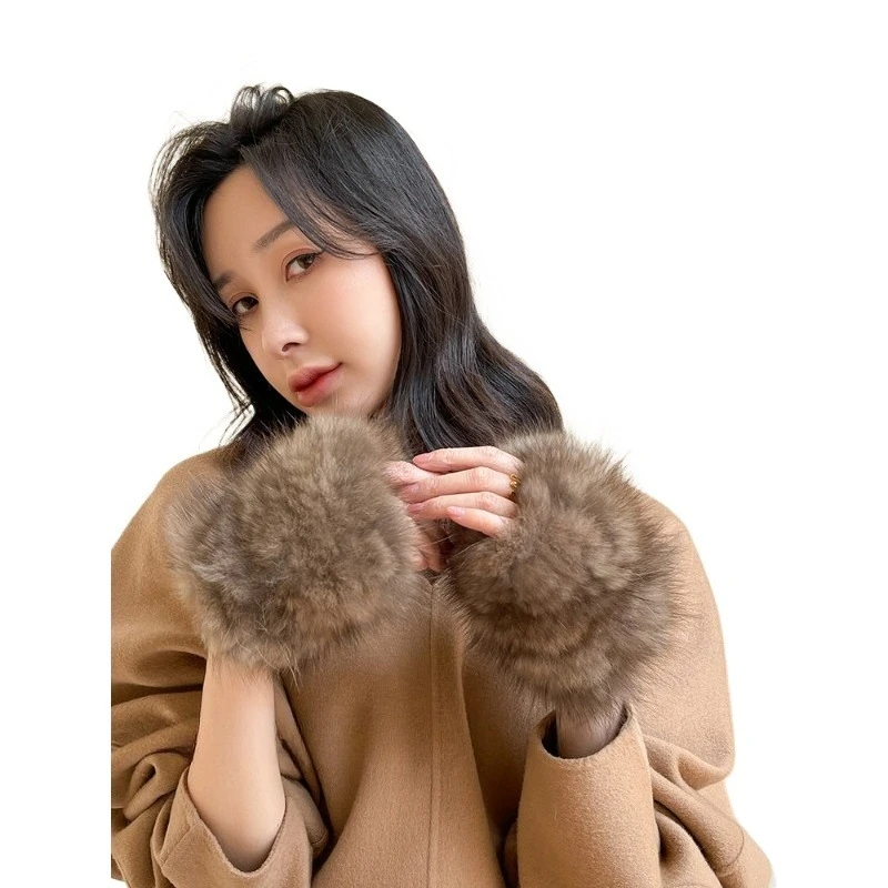 Women's Winter Warm Fur Gloves Mink Hair Woven Mink Hair Gloves Hand Barrel Half Palm Korean Gloves
Women's Winter Warm Fur Gloves Mink Hair Woven Mink Hair Gloves Hand Barrel Half Palm Korean Gloves