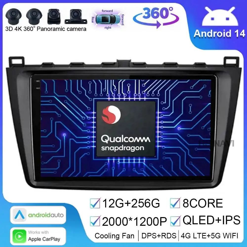 Android 14 для Mazda 6 GH 2007 - 2012 мультимедийный GPS автомобильный радиоприемник, видеоплеер, навигация, телефон с Wi-Fi, 2din автомобильный стереоприемник BT
Android 14 для Mazda 6 GH 2007 - 2012 мультимедийный GPS автомобильный радиоприемник, видеоплеер, навигация, телефон с Wi-Fi, 2din автомобильный стереоприемник BT