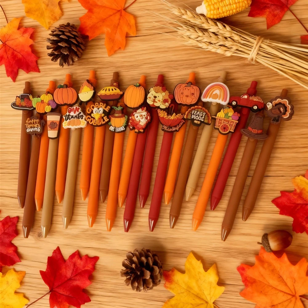 20 шт. гелевые ручки на День Благодарения, объемные осенние ручки, 0,5 мм, тыквы с черными чернилами, гладкие ручки для письма, осенние тематические сувениры для вечеринок
20 шт. гелевые ручки на День Благодарения, объемные осенние ручки, 0,5 мм, тыквы с черными чернилами, гладкие ручки для письма, осенние тематические сувениры для вечеринок