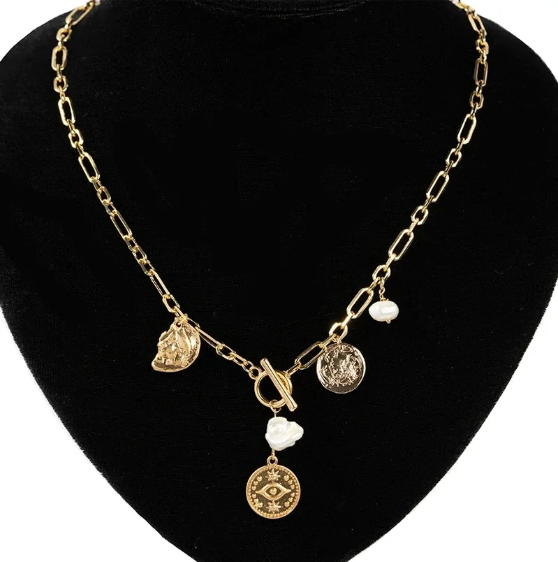 Stainless Steel Metal Necklaces Gold Color Old Coin Pendant Necklace Women Men France 2024 Trendy Jewelry Sets Girl Friend Gift
Stainless Steel Metal Necklaces Gold Color Old Coin Pendant Necklace Women Men France 2024 Trendy Jewelry Sets Girl Friend Gift