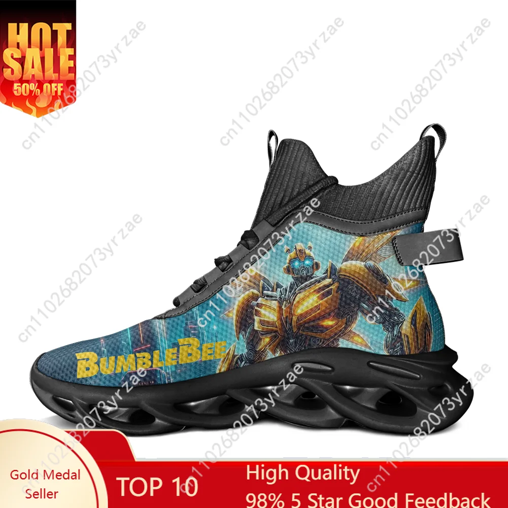 Bumblebee High Top Flats Sneakers Men Women Sports Shoe High Quality Fashion Sneaker Lace Up Mesh Footwear Custom Shoes
Bumblebee High Top Flats Sneakers Men Women Sports Shoe High Quality Fashion Sneaker Lace Up Mesh Footwear Custom Shoes