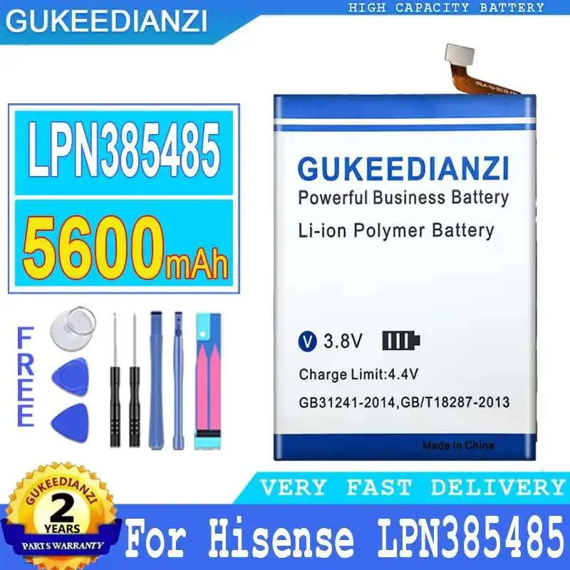 Аккумулятор мобильного телефона, стабильный, долговечный, для Hisense LPN385485, 5600 мАч
Аккумулятор мобильного телефона, стабильный, долговечный, для Hisense LPN385485, 5600 мАч