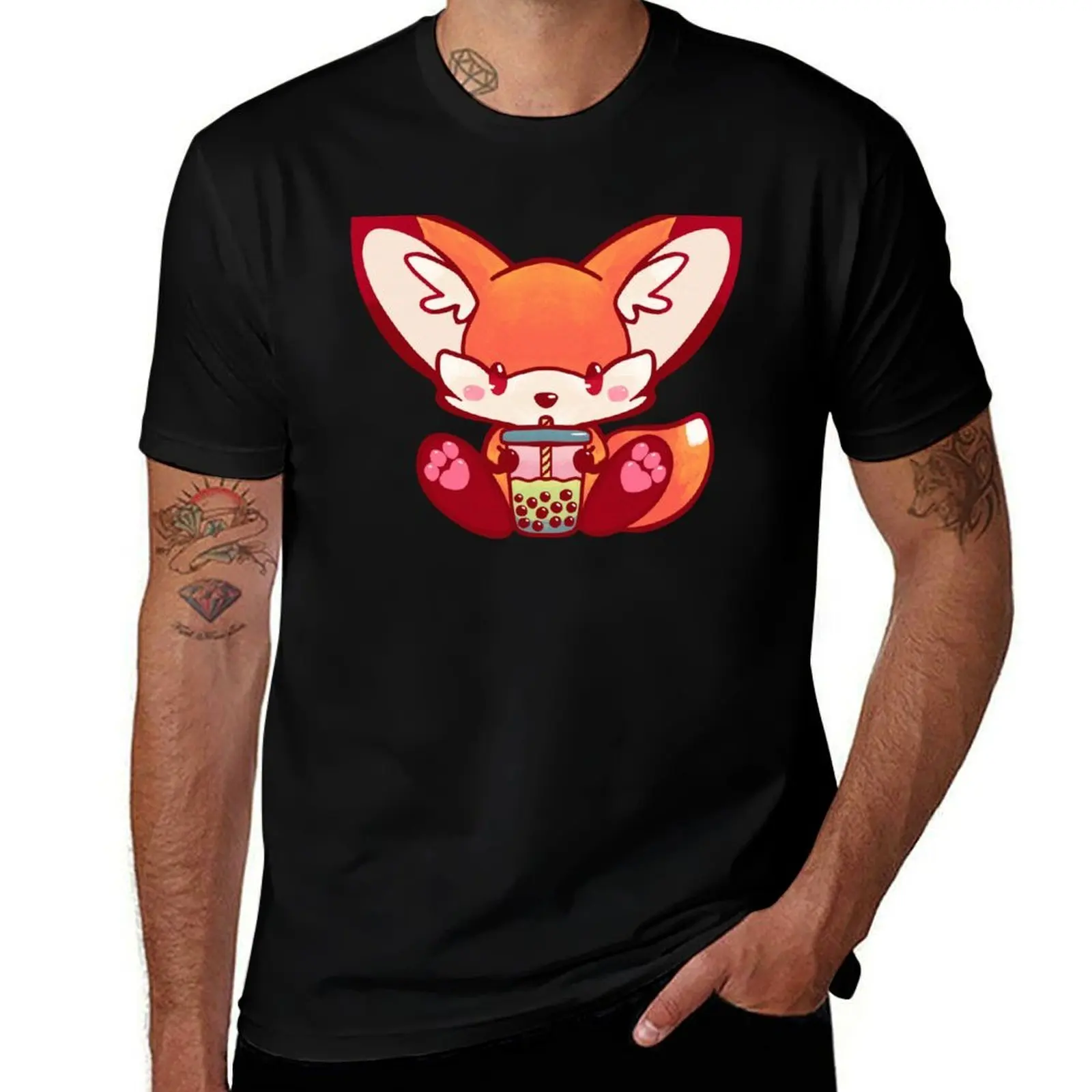 Fox bubble tea kawaii cute adorable chibi hand painted T-Shirt man t shirt summer T-Shirt
Fox bubble tea kawaii cute adorable chibi hand painted T-Shirt man t shirt summer T-Shirt