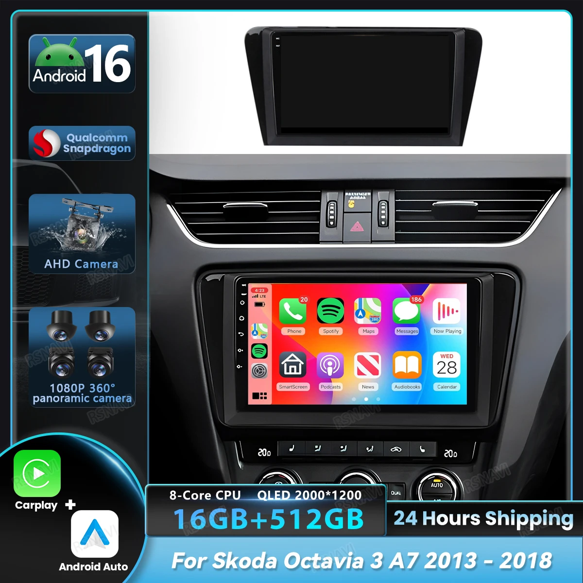 Android 16 Carplay Auto For Volkswagen Skoda Octavia 3 A7 2013 - 2018 Multimedia Car Radio Qualcomm Player Touch Screen Stereo
Android 16 Carplay Auto For Volkswagen Skoda Octavia 3 A7 2013 - 2018 Multimedia Car Radio Qualcomm Player Touch Screen Stereo