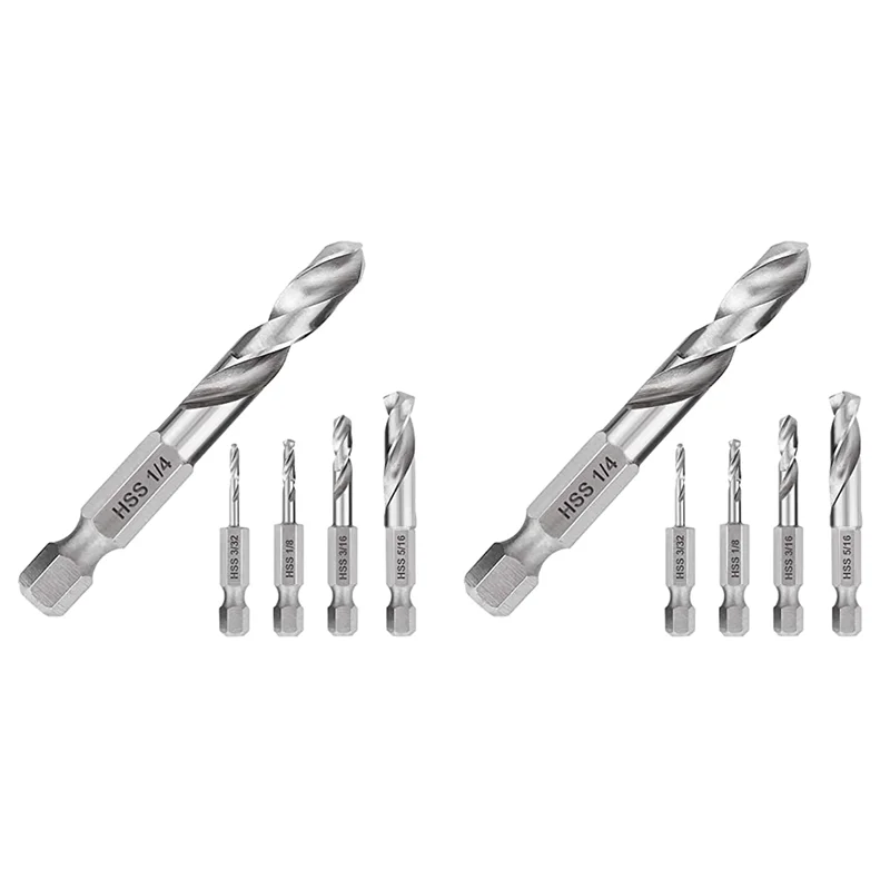 A7THK-1/4 Hex Shank Drill Bit Set 10PCS Stubby Drill Bit Set For Metal M2 Short Length Drill Bit Steel For Quick Change Chuck
A7THK-1/4 Hex Shank Drill Bit Set 10PCS Stubby Drill Bit Set For Metal M2 Short Length Drill Bit Steel For Quick Change Chuck