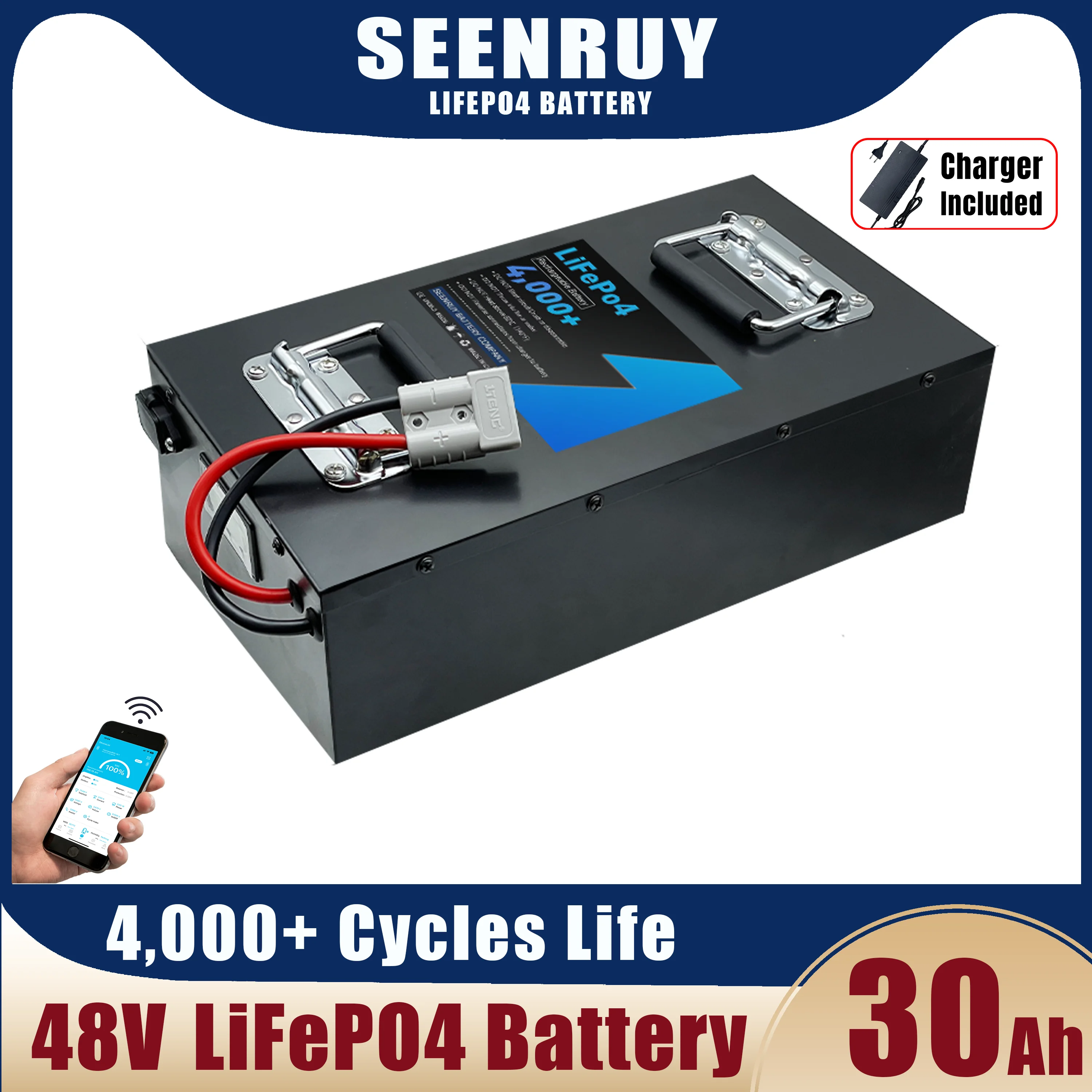 48V 30Ah LiFePO4 Rechargeable Battery Pack Waterproof Large Capacity BMS for 1000W 1200W Scooter Electric Bicycle
48V 30Ah LiFePO4 Rechargeable Battery Pack Waterproof Large Capacity BMS for 1000W 1200W Scooter Electric Bicycle