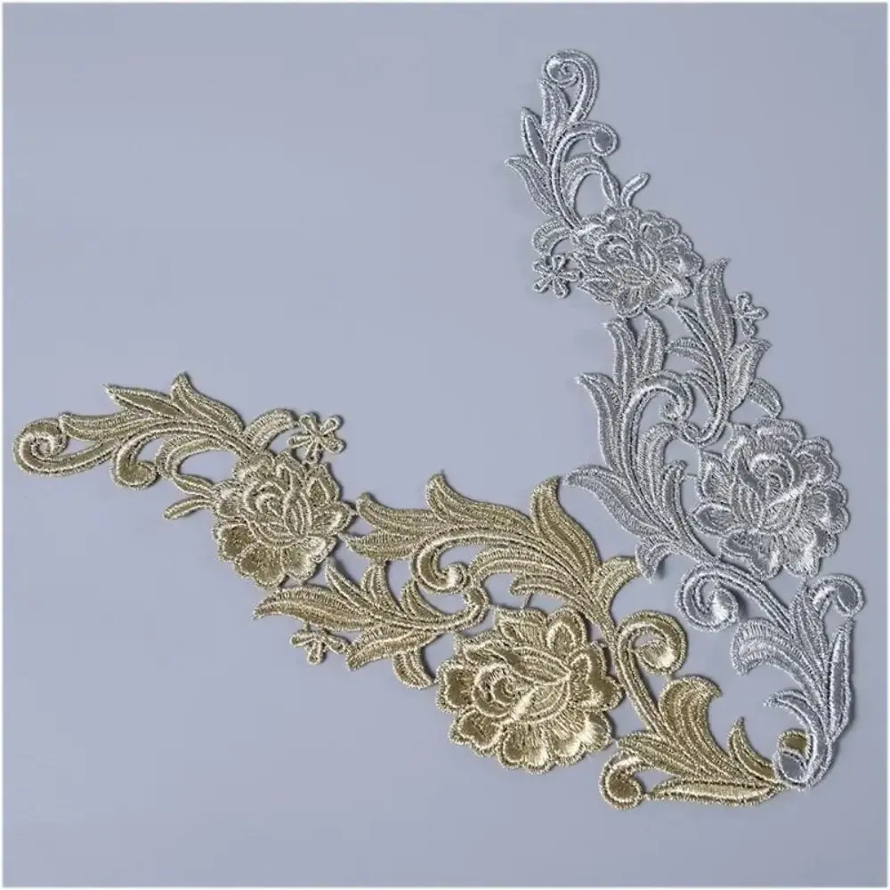 1Pair Fashion Polyester Lace Applique Flower Gold Embroidery Patch Lace Material Flower Patch Wedding Decoration
1Pair Fashion Polyester Lace Applique Flower Gold Embroidery Patch Lace Material Flower Patch Wedding Decoration