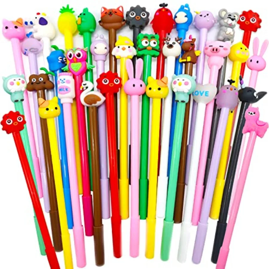 Pcs Cute Cartoon Gel Black Ink Pens, Random Kawaii Writing Pens, Assorted Styles Pens for School Office Home Student Present
Pcs Cute Cartoon Gel Black Ink Pens, Random Kawaii Writing Pens, Assorted Styles Pens for School Office Home Student Present