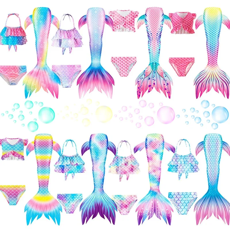 3Pcs Girls Mermaid Tail Swimsuit Kids Cosplay Costume Children Gift Fantasy Swimwear Princess Beach Party Clothing
3Pcs Girls Mermaid Tail Swimsuit Kids Cosplay Costume Children Gift Fantasy Swimwear Princess Beach Party Clothing