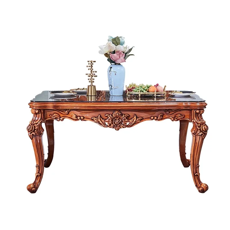 1.6 meters restaurant luxury marble rectangular dining table and chair combination
1.6 meters restaurant luxury marble rectangular dining table and chair combination