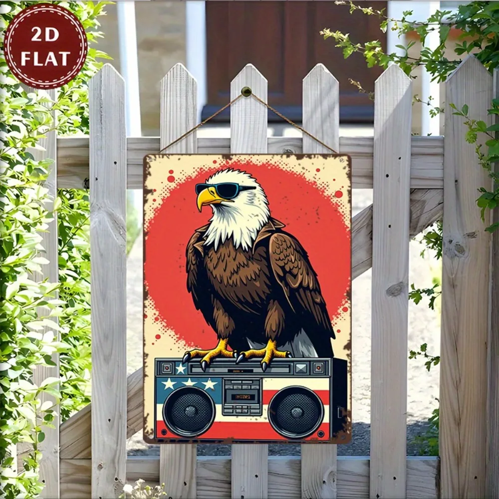 Eagle with Glasses and Boombox Tin Art | Unique Handcrafted Home Decor | Living Room Wall Art
Eagle with Glasses and Boombox Tin Art | Unique Handcrafted Home Decor | Living Room Wall Art
