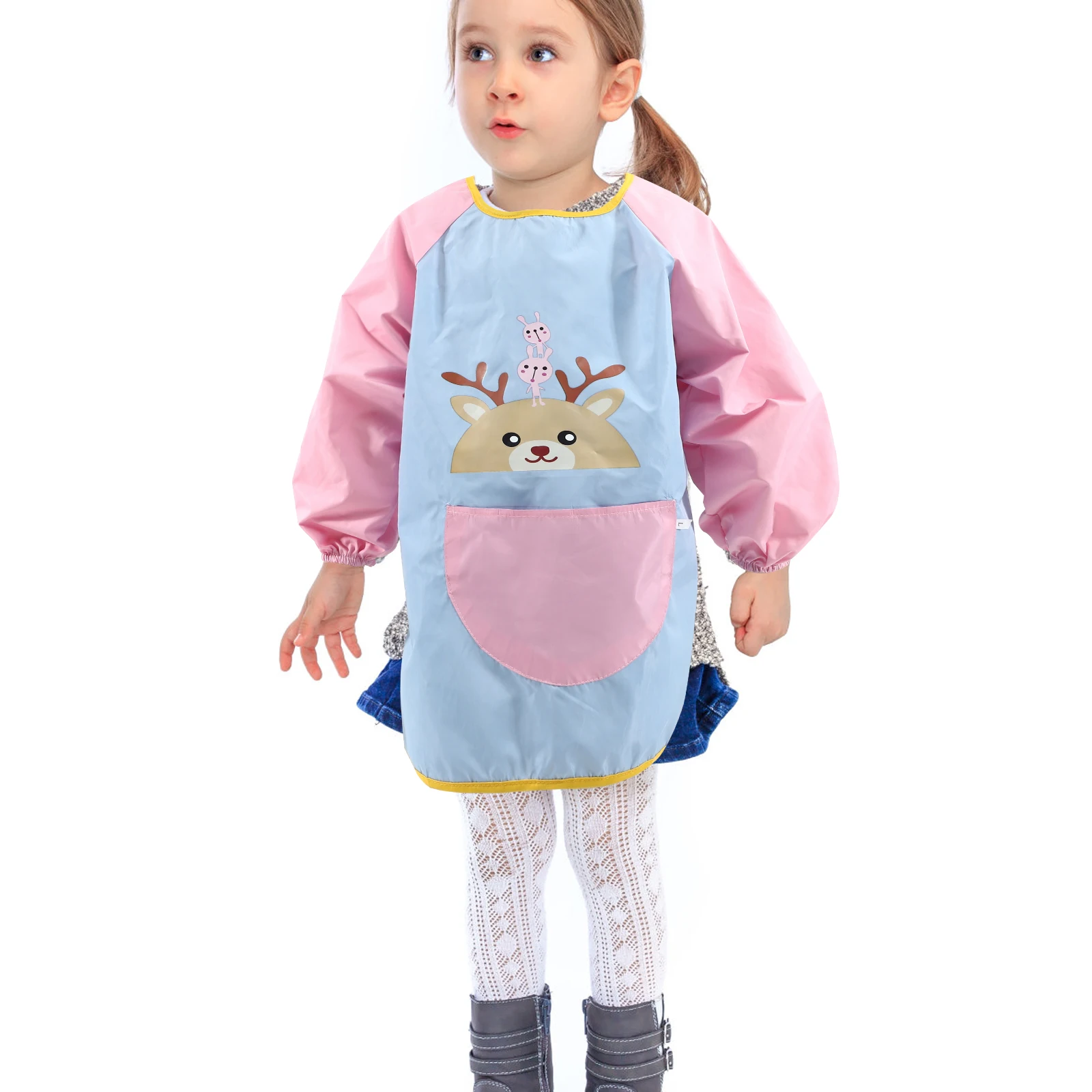 Kids Artist Aprons Polyester Draw Eat Clothes Waterproof Cartoon Painting Long Sleeves Bib Toddler Smock Children Party Gift
Kids Artist Aprons Polyester Draw Eat Clothes Waterproof Cartoon Painting Long Sleeves Bib Toddler Smock Children Party Gift