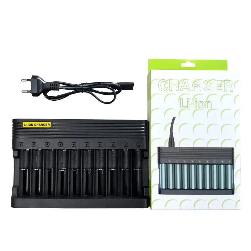 10 Slots Universal Charger 18650 Lithium Battery Charger for Li-ion Rechargeable Batteries 26650 16340 18500 10440 18350 17670
10 Slots Universal Charger 18650 Lithium Battery Charger for Li-ion Rechargeable Batteries 26650 16340 18500 10440 18350 17670
